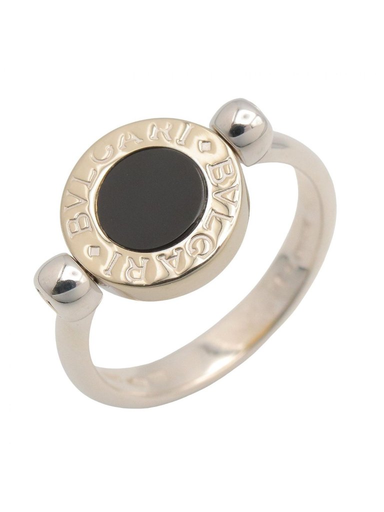 Bvlgari Ring Onyx 18k White Gold